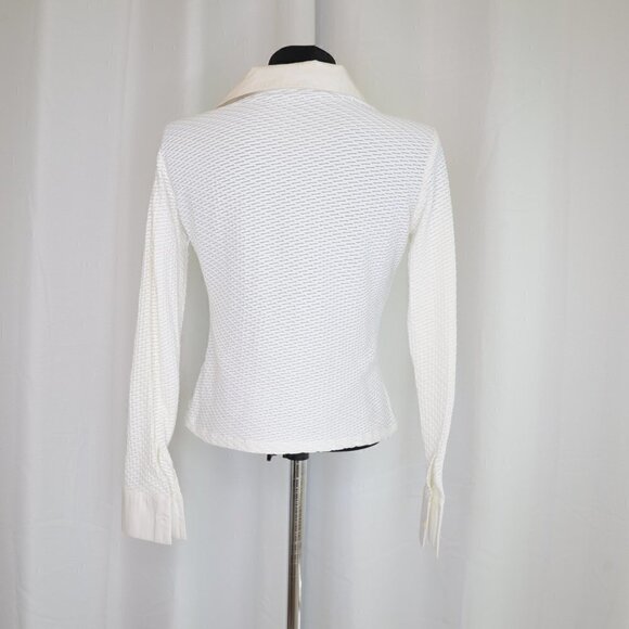 Vintage Y2K Corset Lace Up Rayure Paris Blouse Sz 8/M - Picture 3 of 8